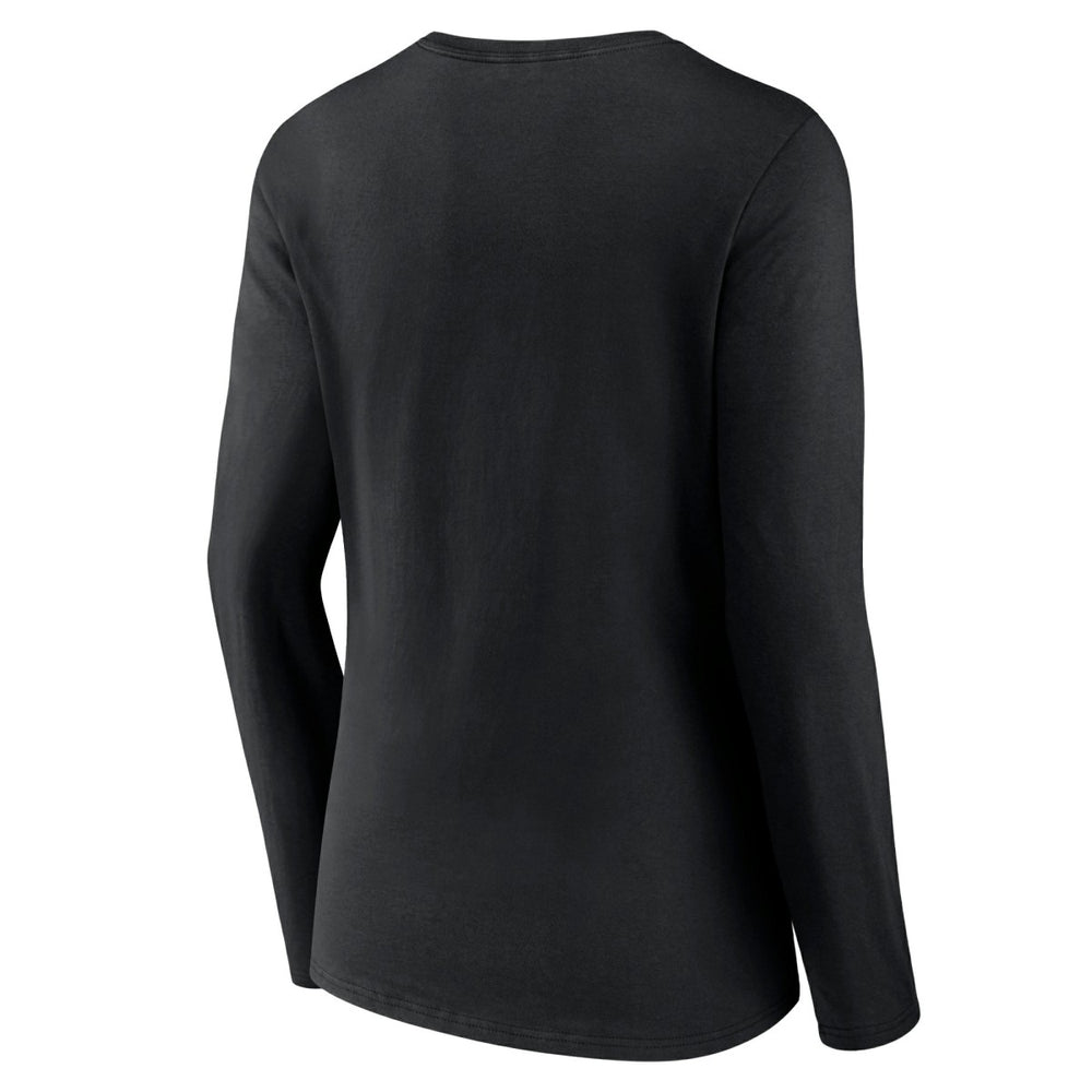 San Antonio Spurs Women's Alternate Logo V-Neck Long Sleeve T-Shirt Black