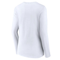 Toronto Raptors Women's Alternate Logo V-Neck Long Sleeve T-Shirt White