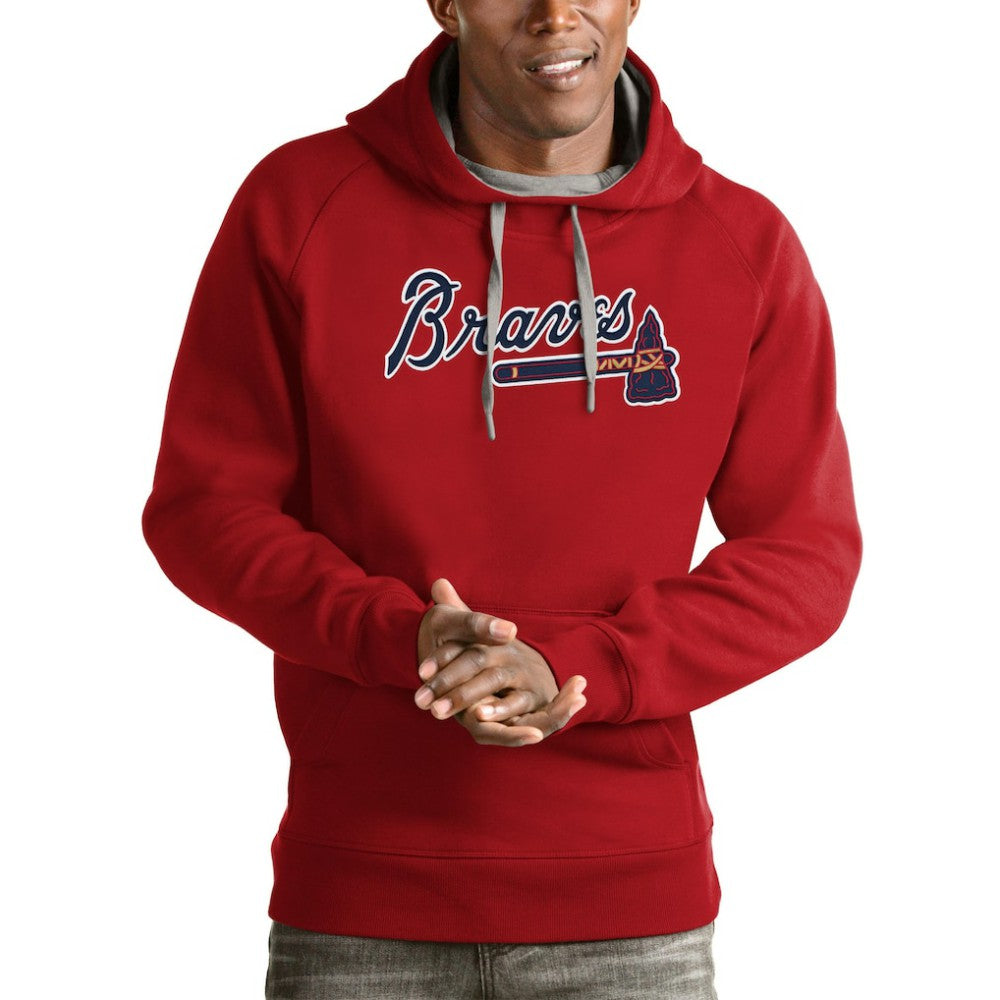 Atlanta Braves Antigua Victory Pullover Team Logo Hoodie Discount