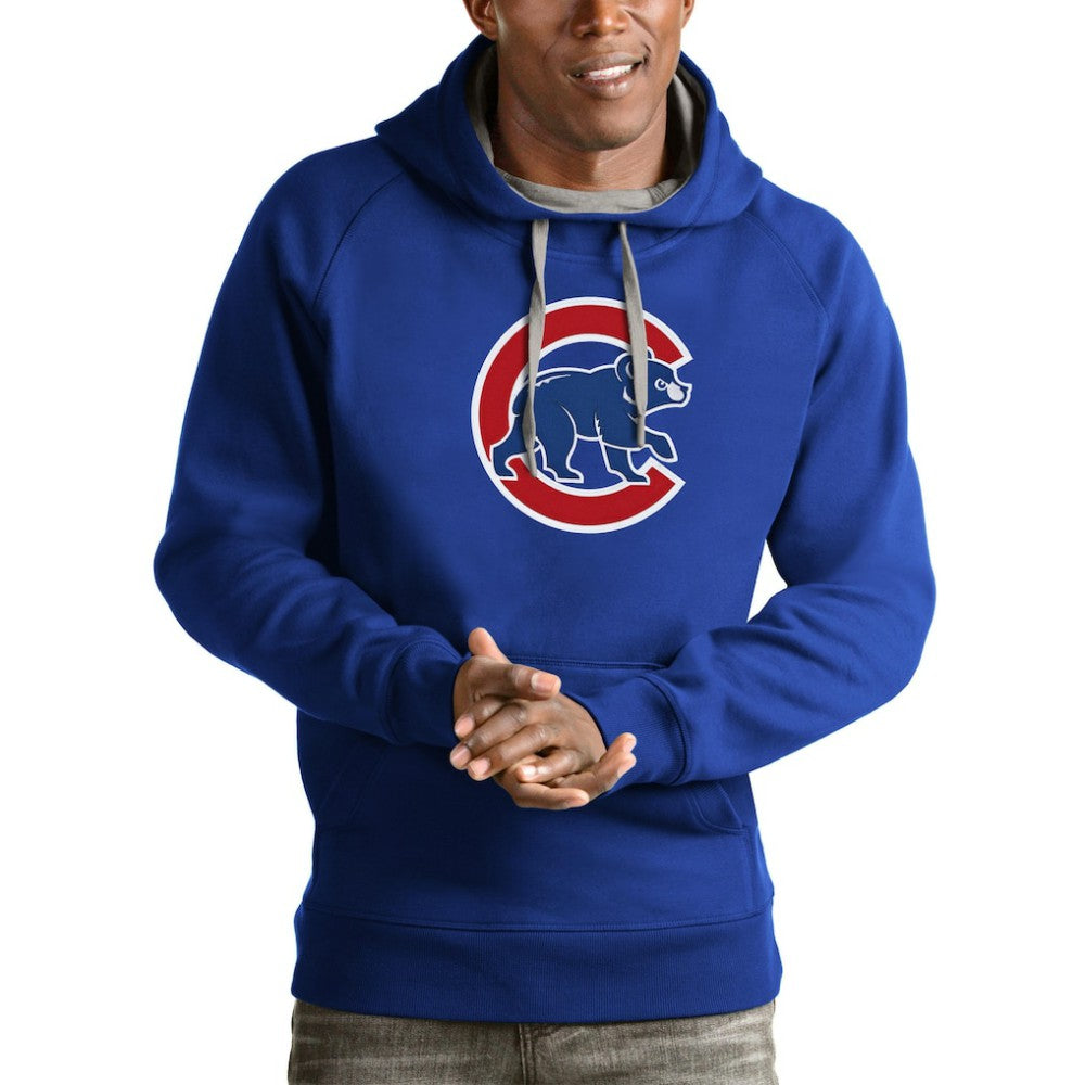 Chicago Cubs Antigua Victory Pullover Team Logo Hoodie Outlet