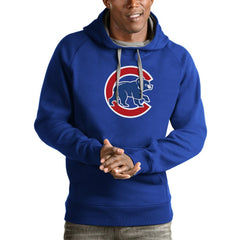 Chicago Cubs Antigua Victory Pullover Team Logo Hoodie Outlet