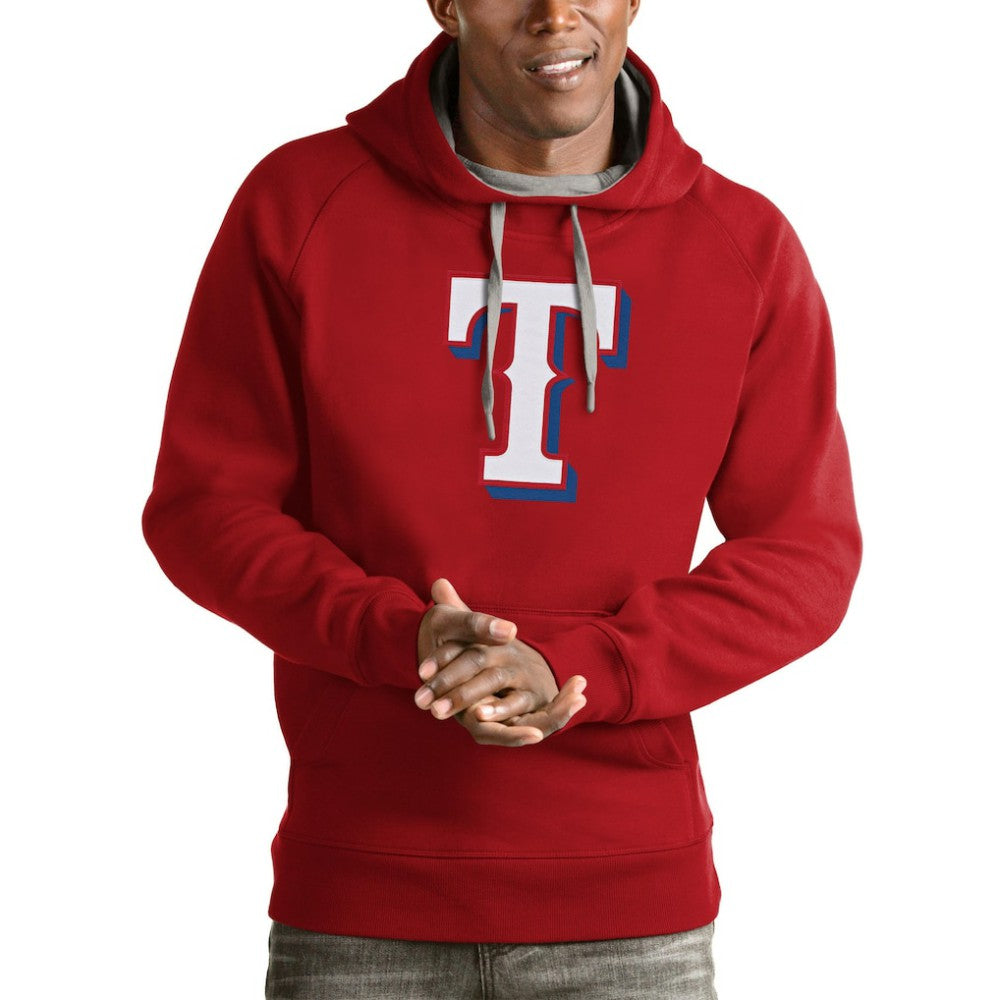 Texas Rangers Antigua Victory Pullover Team Logo Hoodie Outlet