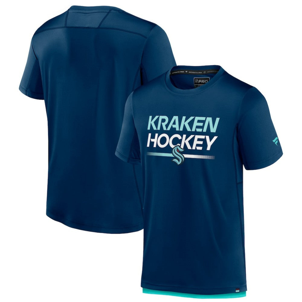 Seattle Kraken Fanatics Authentic Pro Tech T-Shirt - Deep Sea Blue | Fanatics Clearance