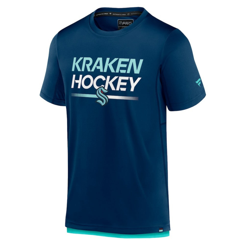 Seattle Kraken Fanatics Authentic Pro Tech T-Shirt - Deep Sea Blue | Fanatics Clearance