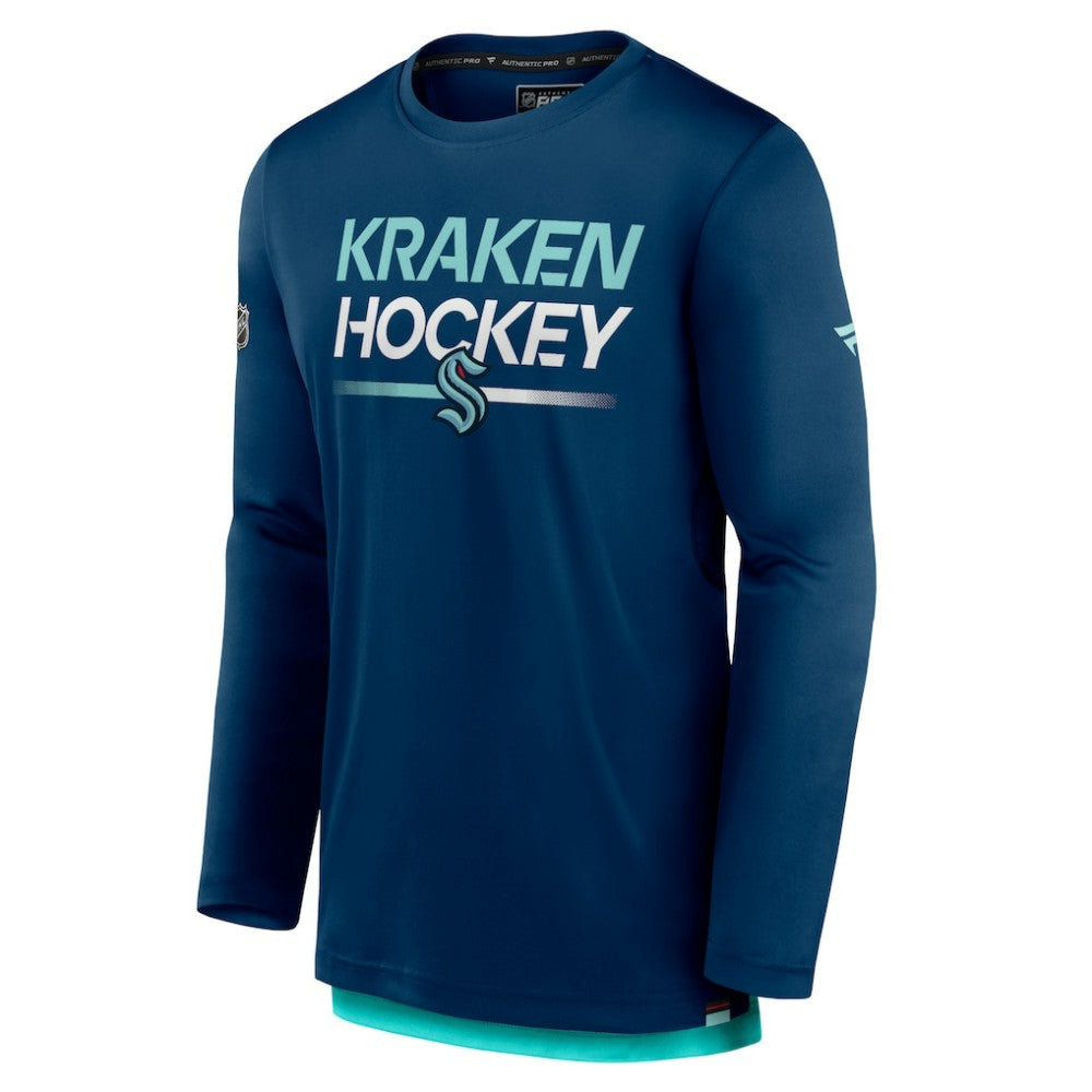Seattle Kraken Fanatics Authentic Pro Long Sleeve T-Shirt - Deep Sea Blue | Fanatics online