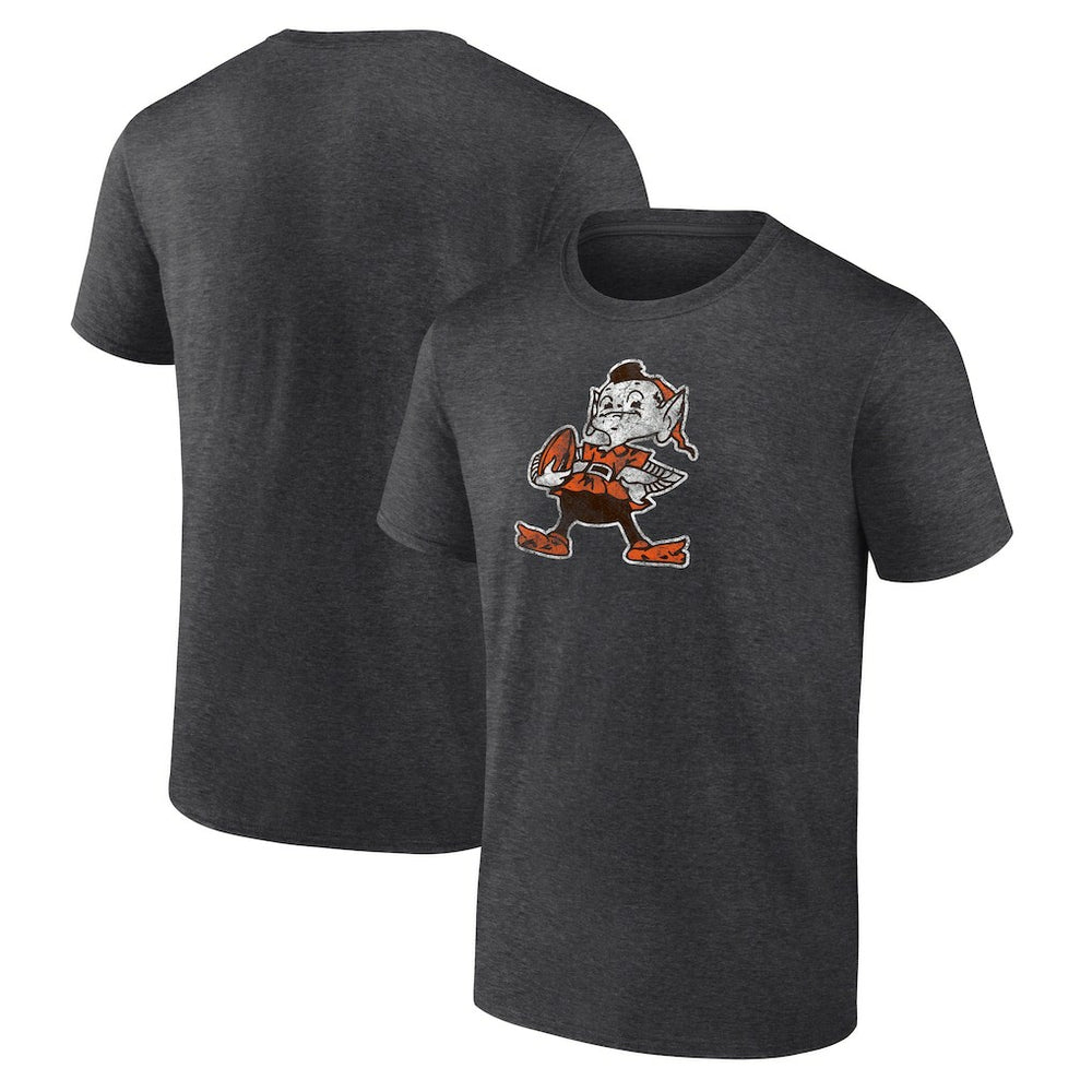 Cleveland Browns Brownie The Elf Throwback Logo T-shirt - Charcoal - NFL