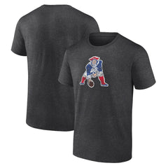 New England Patriots Throwback Logo T-shirt - Charcoal - NFL