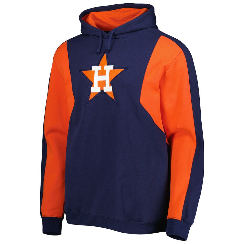 Houston Astros Mitchell & Ness Colorblocked Fleece Pullover Hoodie Outlet
