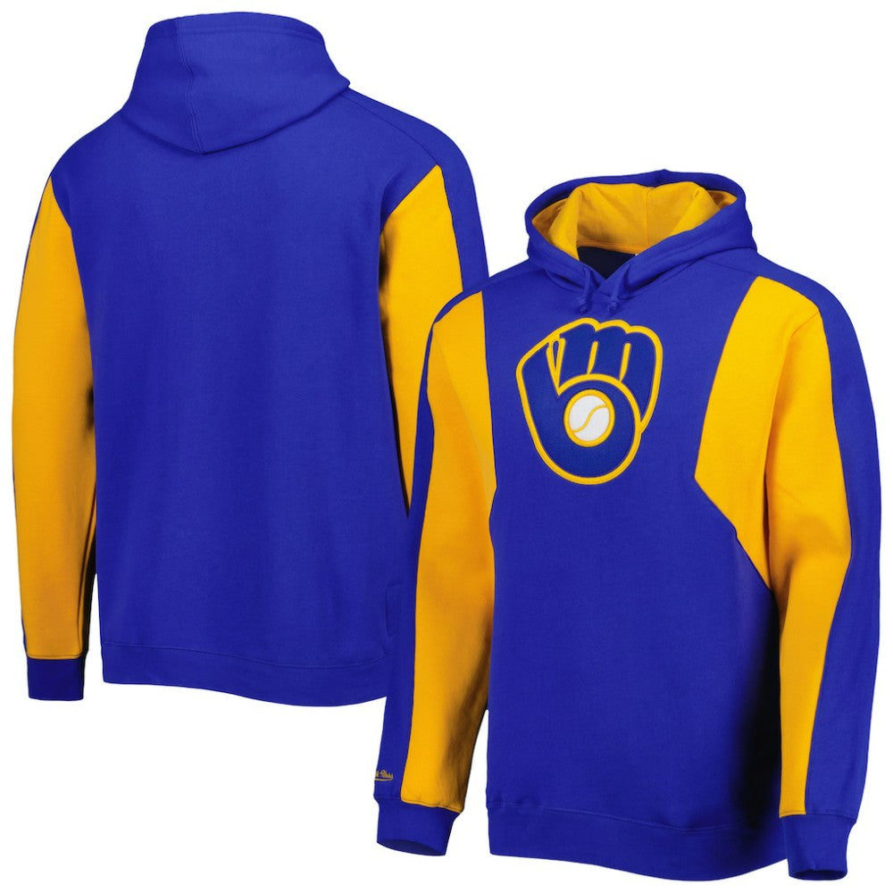 Milwaukee Brewers Mitchell & Ness Colorblocked Fleece Pullover Hoodie Online