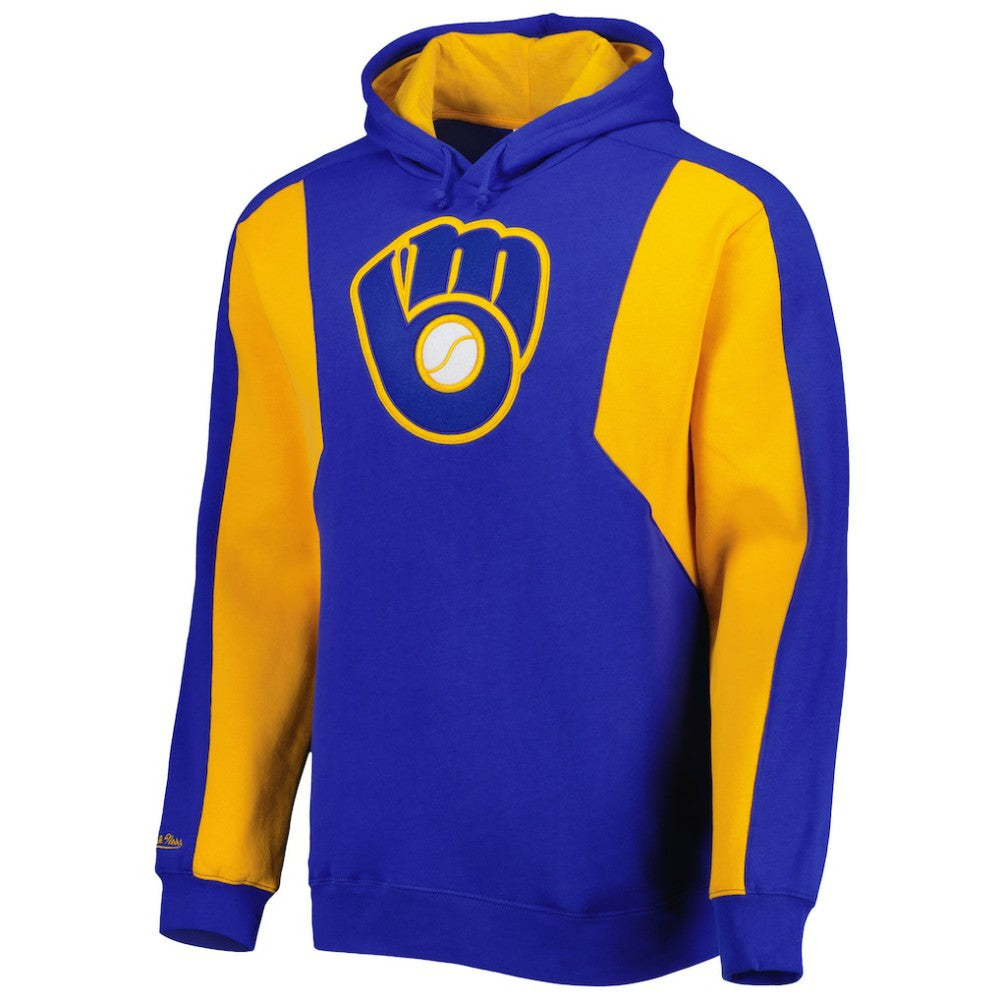 Milwaukee Brewers Mitchell & Ness Colorblocked Fleece Pullover Hoodie Online