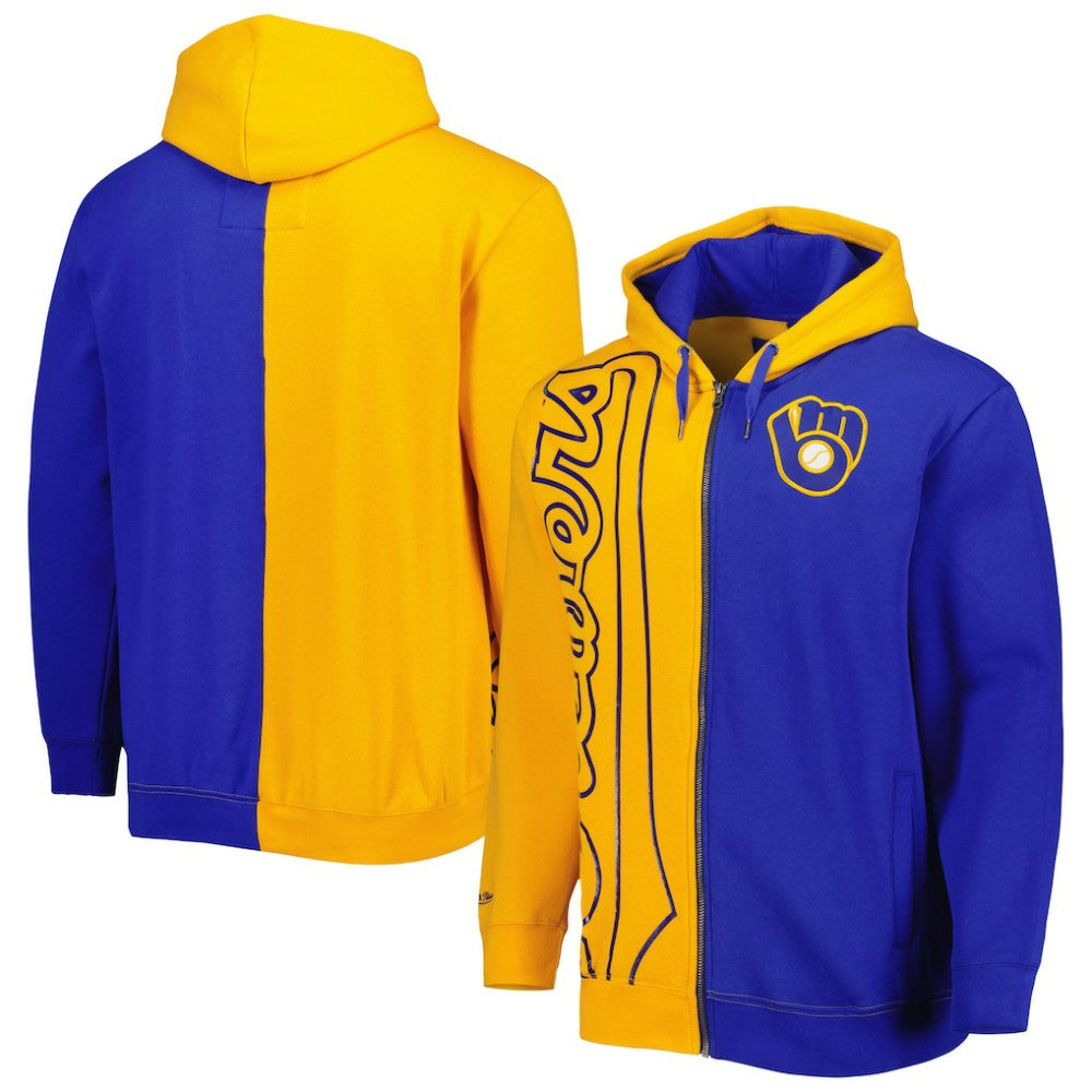 Milwaukee Brewers Mitchell & Ness Fleece Full-Zip Hoodie for sale