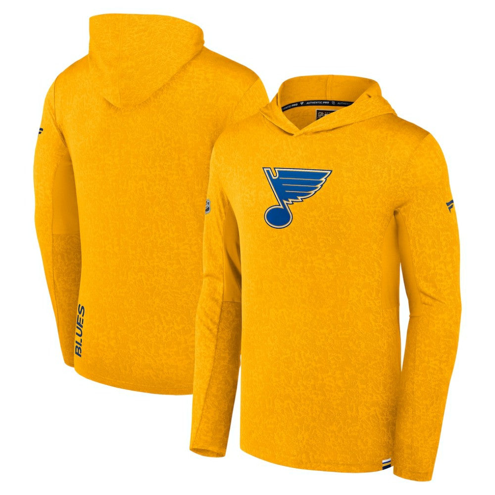 St. Louis Blues Fanatics Authentic Pro Pullover Hoodie - Gold | Fanatics Clearance
