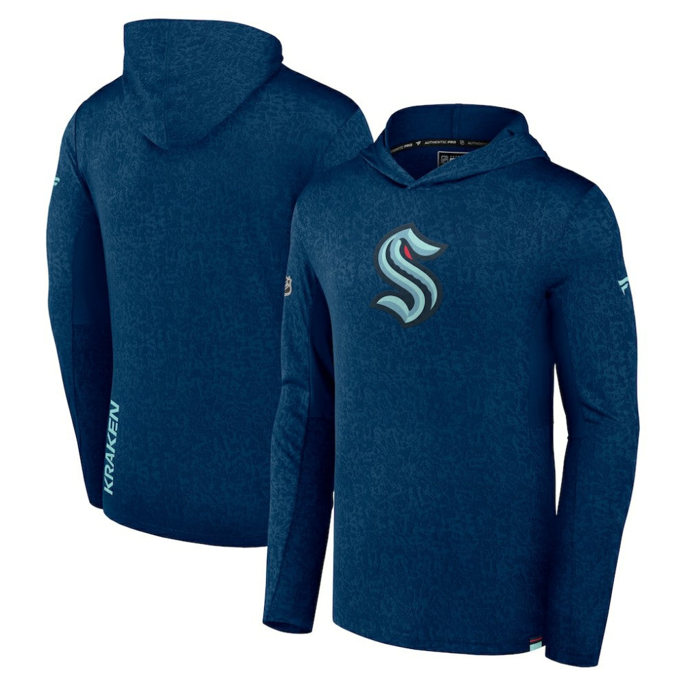 Seattle Kraken Fanatics Authentic Pro Lightweight Pullover Hoodie - Deep Sea Blue | Fanatics Lifestyle