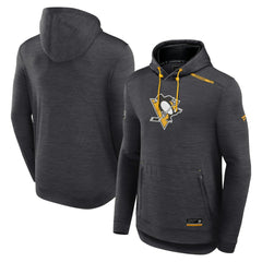 Pittsburgh Penguins Fanatics Authentic Pro Tech Pullover Hoodie - Heather Charcoal | Fanatics on sale