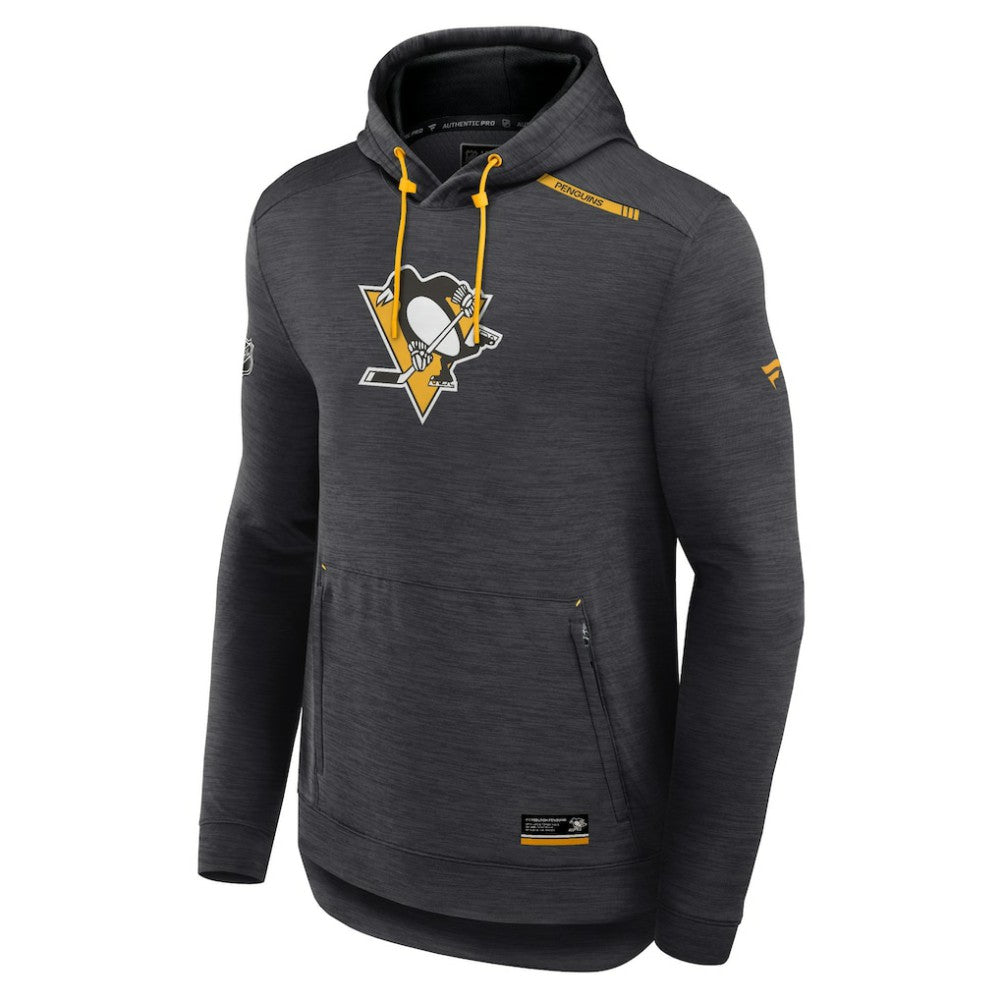 Pittsburgh Penguins Fanatics Authentic Pro Tech Pullover Hoodie - Heather Charcoal | Fanatics on sale
