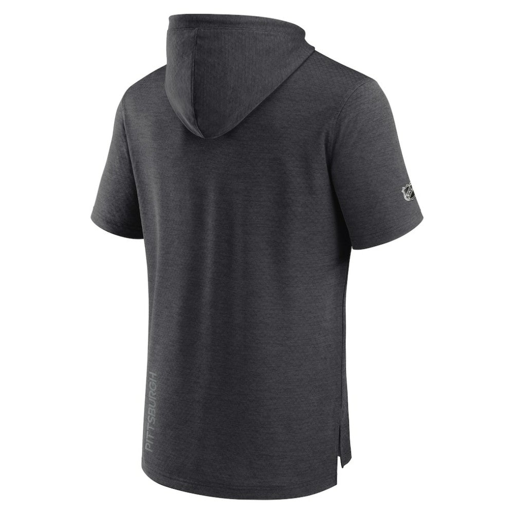 Pittsburgh Penguins Fanatics Authentic Pro Short Sleeve Pullover Hoodie - Heather Charcoal | Fanatics Lifestyle