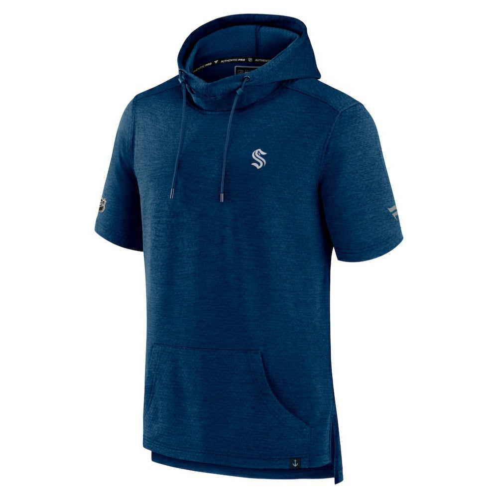 Seattle Kraken Fanatics Authentic Pro Short Sleeve Pullover Hoodie - Heather Navy | Fanatics Clearance