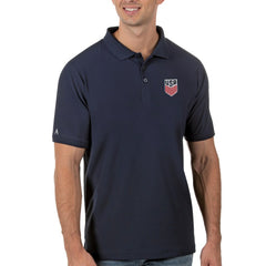 USMNT Antigua Legacy Pique Polo Navy