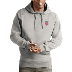 USMNT Antigua Victory Pullover Hoodie Gray