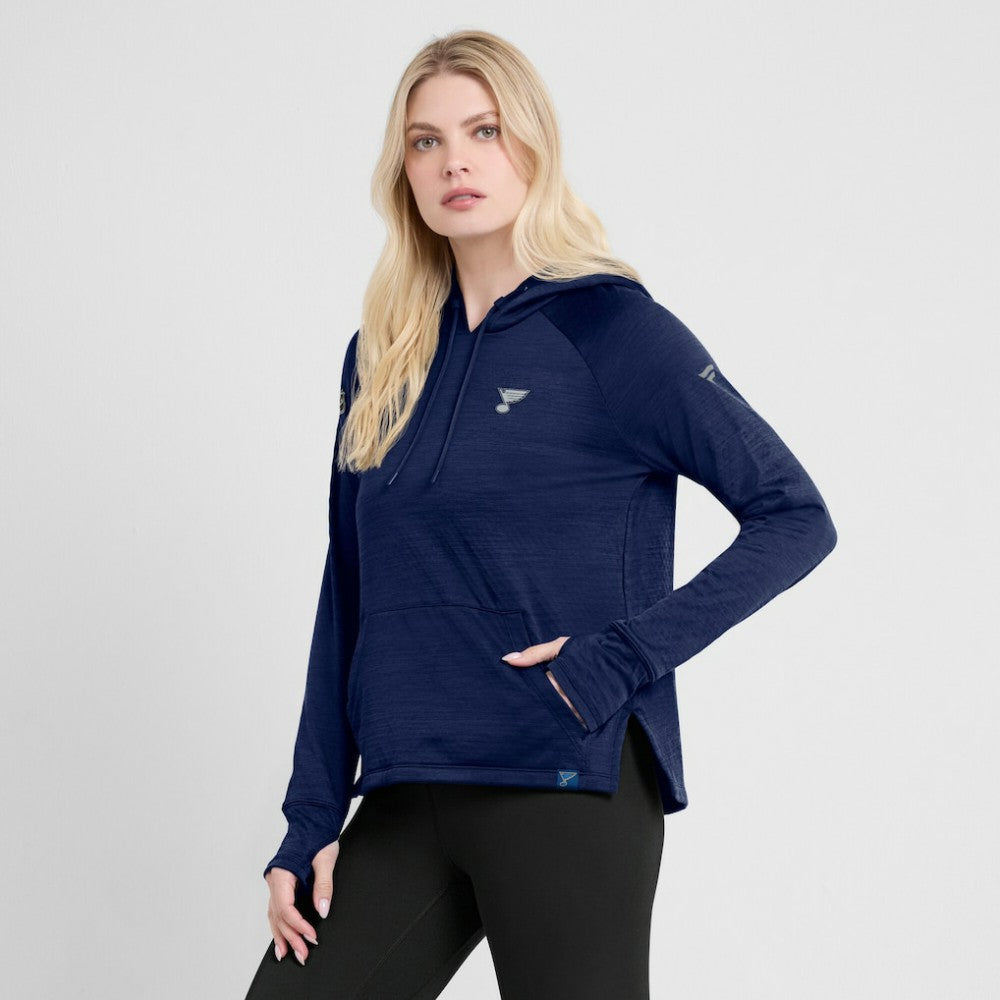 St. Louis Blues Fanatics Women's Authentic Pro Pullover Hoodie - Heather Navy | Fanatics near me