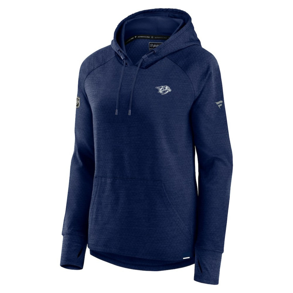 Nashville Predators Fanatics Women's Authentic Pro Pullover Hoodie - Heather Navy | Fanatics sale