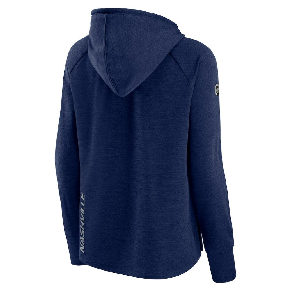 Nashville Predators Fanatics Women's Authentic Pro Pullover Hoodie - Heather Navy | Fanatics sale