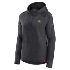 Ottawa Senators Fanatics Women's Authentic Pro Pullover Hoodie - Heather Charcoal | Fanatics Lifestyle