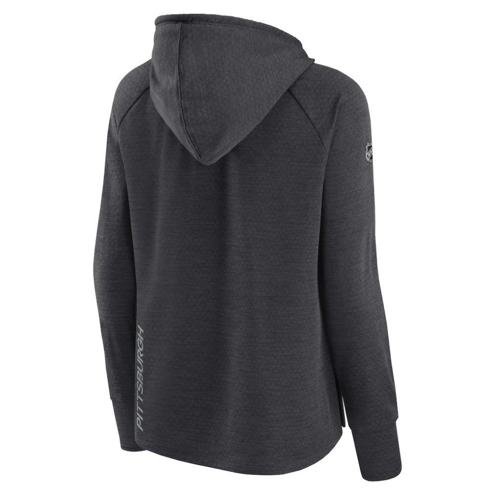 Pittsburgh Penguins Fanatics Women's Authentic Pro Pullover Hoodie - Heather Charcoal | Fanatics discount