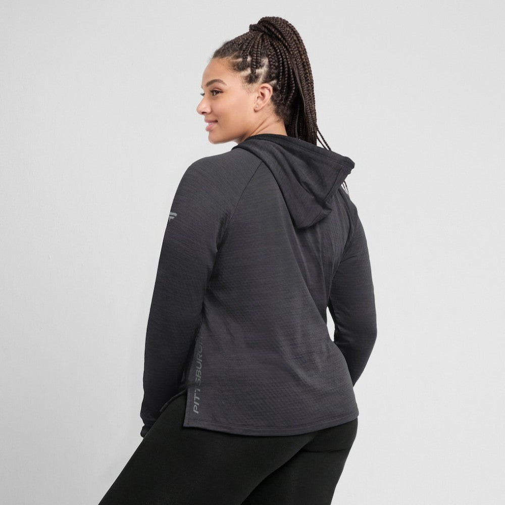 Pittsburgh Penguins Fanatics Women's Authentic Pro Pullover Hoodie - Heather Charcoal | Fanatics discount