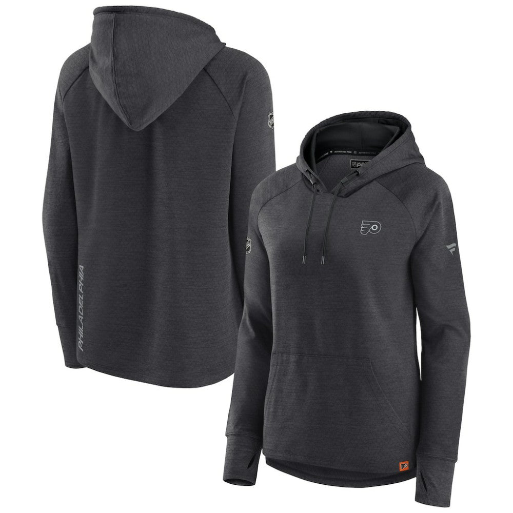 Philadelphia Flyers Fanatics Women's Authentic Pro Pullover Hoodie - Heather Charcoal | Fanatics sale