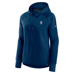 Seattle Kraken Fanatics Women's Authentic Pro Pullover Hoodie - Heather Deep Sea Blue | Fanatics on sale