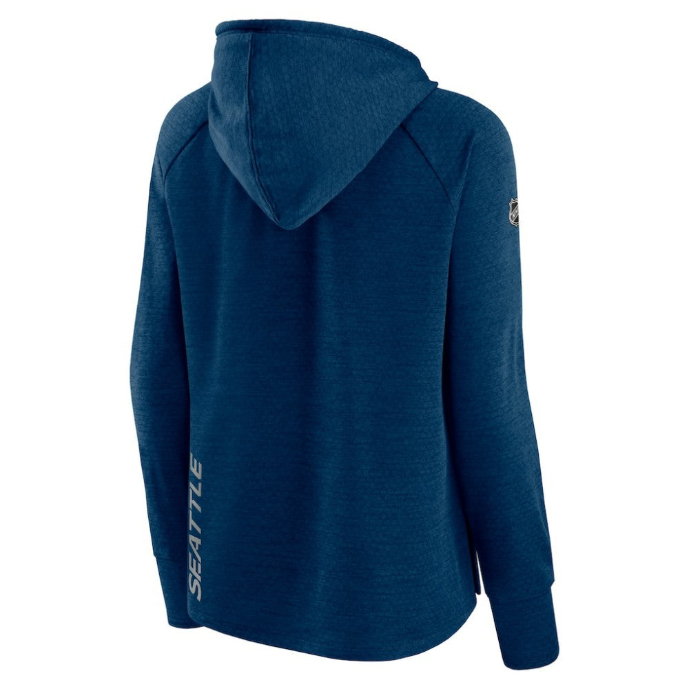 Seattle Kraken Fanatics Women's Authentic Pro Pullover Hoodie - Heather Deep Sea Blue | Fanatics on sale