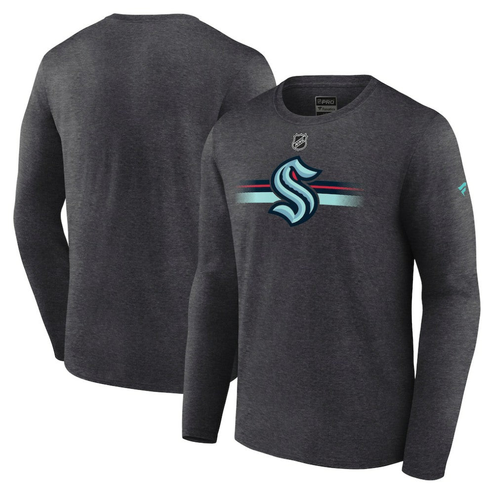 Seattle Kraken Fanatics Authentic Pro Secondary Long Sleeve T-Shirt - Heather Charcoal | Fanatics on sale