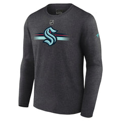 Seattle Kraken Fanatics Authentic Pro Secondary Long Sleeve T-Shirt - Heather Charcoal | Fanatics on sale