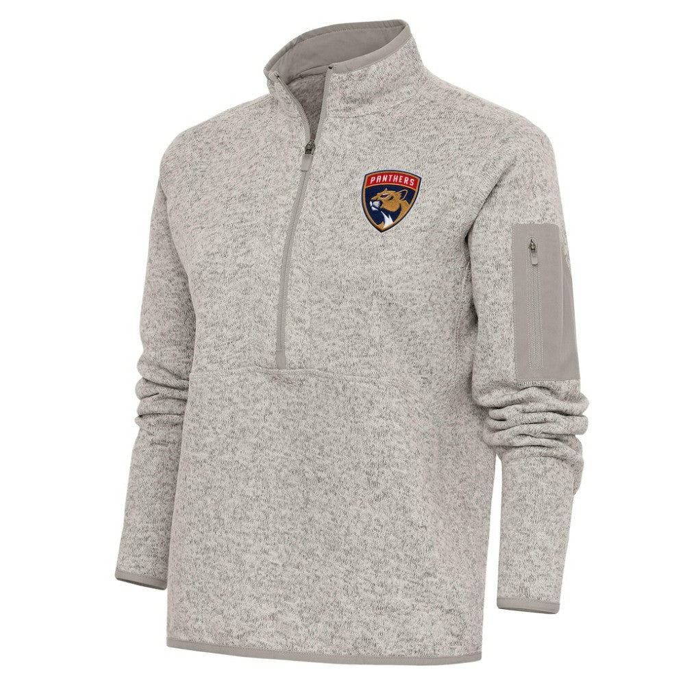 Florida Panthers Antigua Women's Team Logo Fortune Quarter-Zip Jacket - Oatmeal | NHL discount