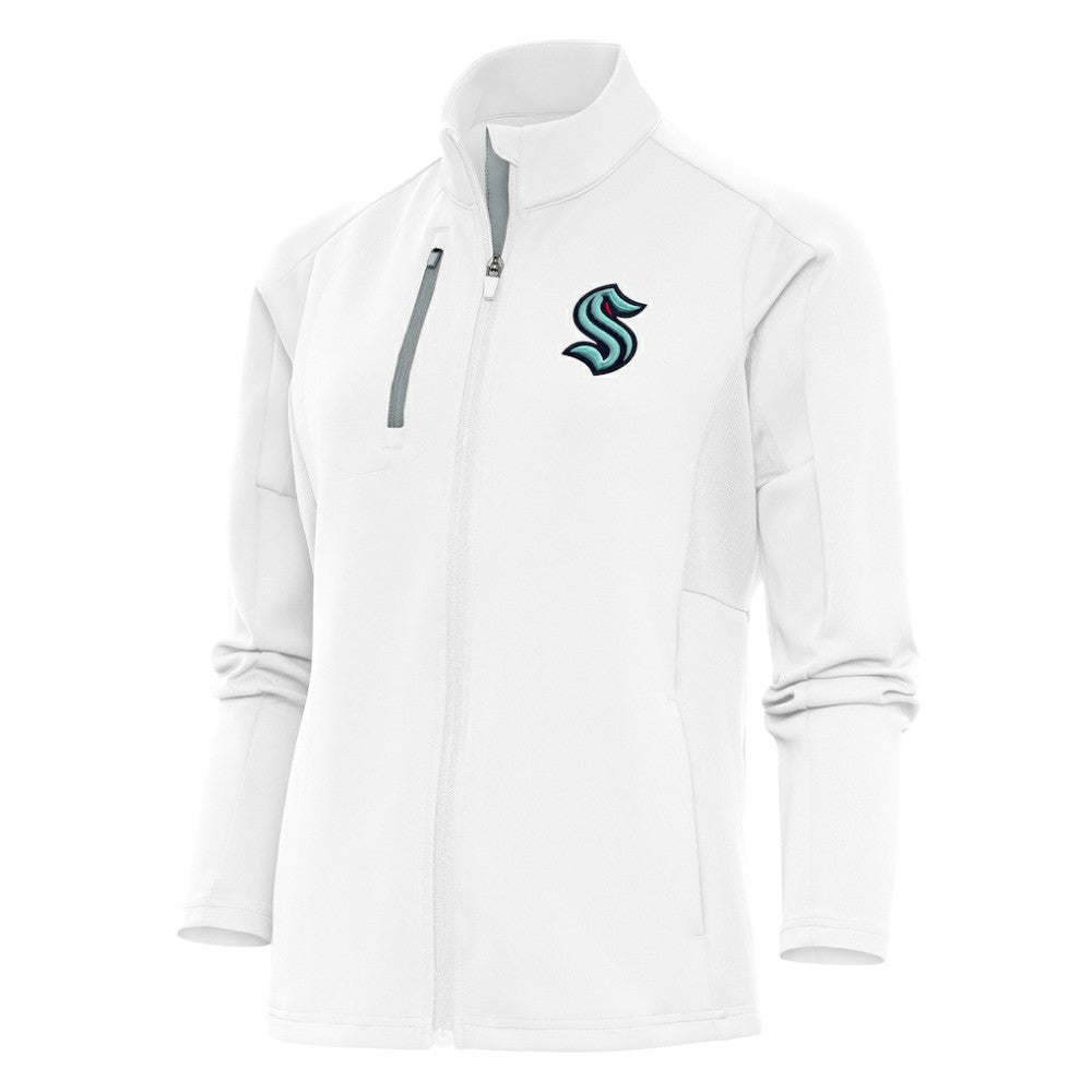 Seattle Kraken Antigua Women's Team Logo Generation Full-Zip Jacket - White | NHL on sale