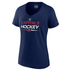 Washington Capitals Fanatics Women's Authentic Pro V-Neck T-Shirt - Navy | Fanatics on sale