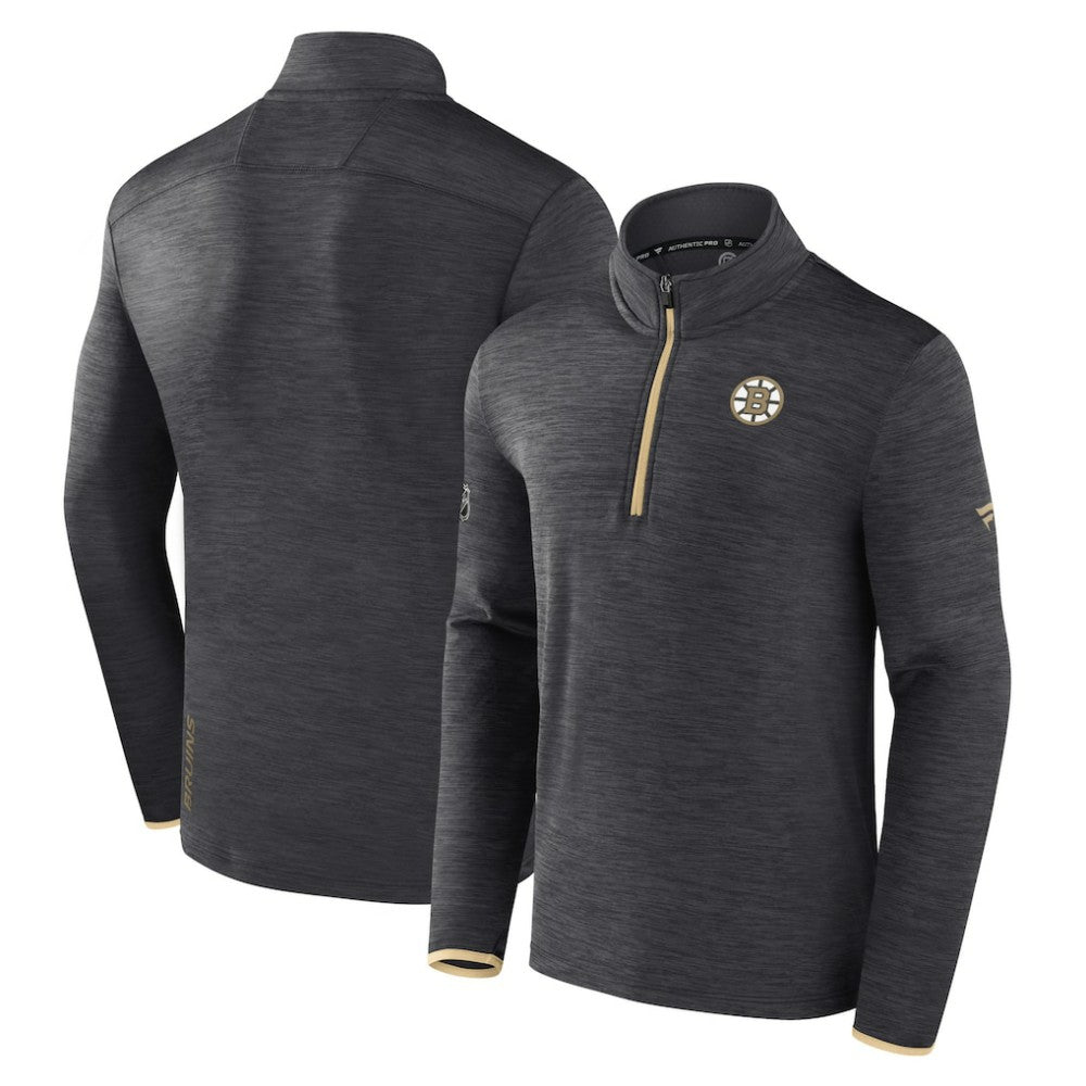 Boston Bruins Fanatics Authentic Pro Quarter-Zip Pullover Top - Heather Charcoal | Fanatics discount