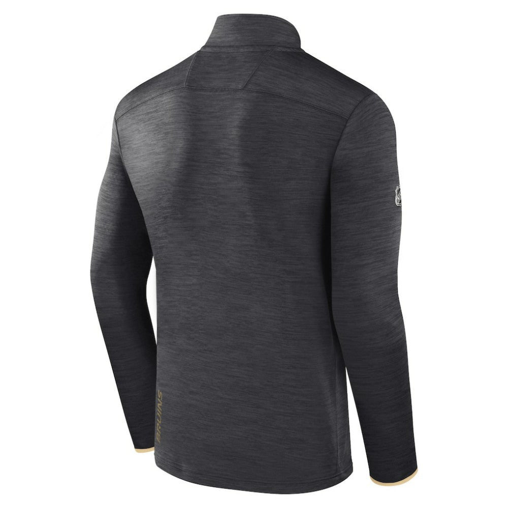 Boston Bruins Fanatics Authentic Pro Quarter-Zip Pullover Top - Heather Charcoal | Fanatics discount