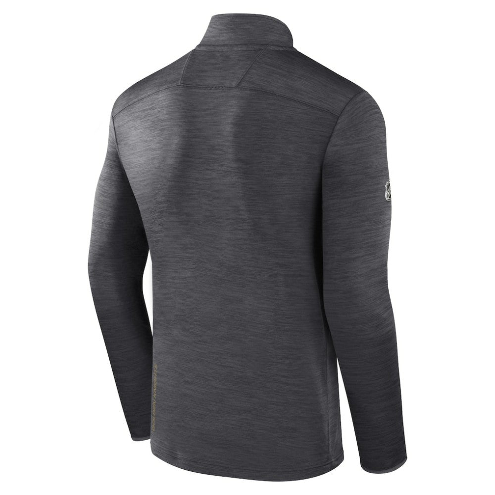 Vegas Golden Knights Fanatics Authentic Pro Quarter-Zip Pullover Top - Heather Charcoal | Fanatics Clearance