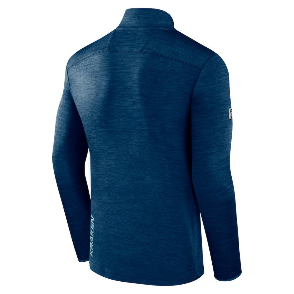 Seattle Kraken Fanatics Authentic Pro Quarter-Zip Pullover Top - Deep Sea Blue | Fanatics discount