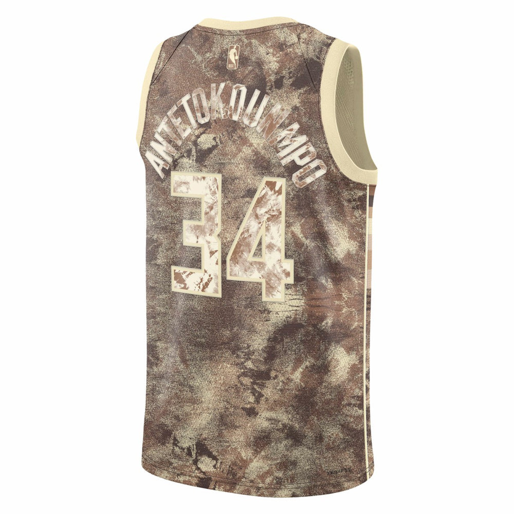 Nike Giannis Antetokounmpo Milwaukee Bucks Unisex Select Series Swingman Jersey Brown