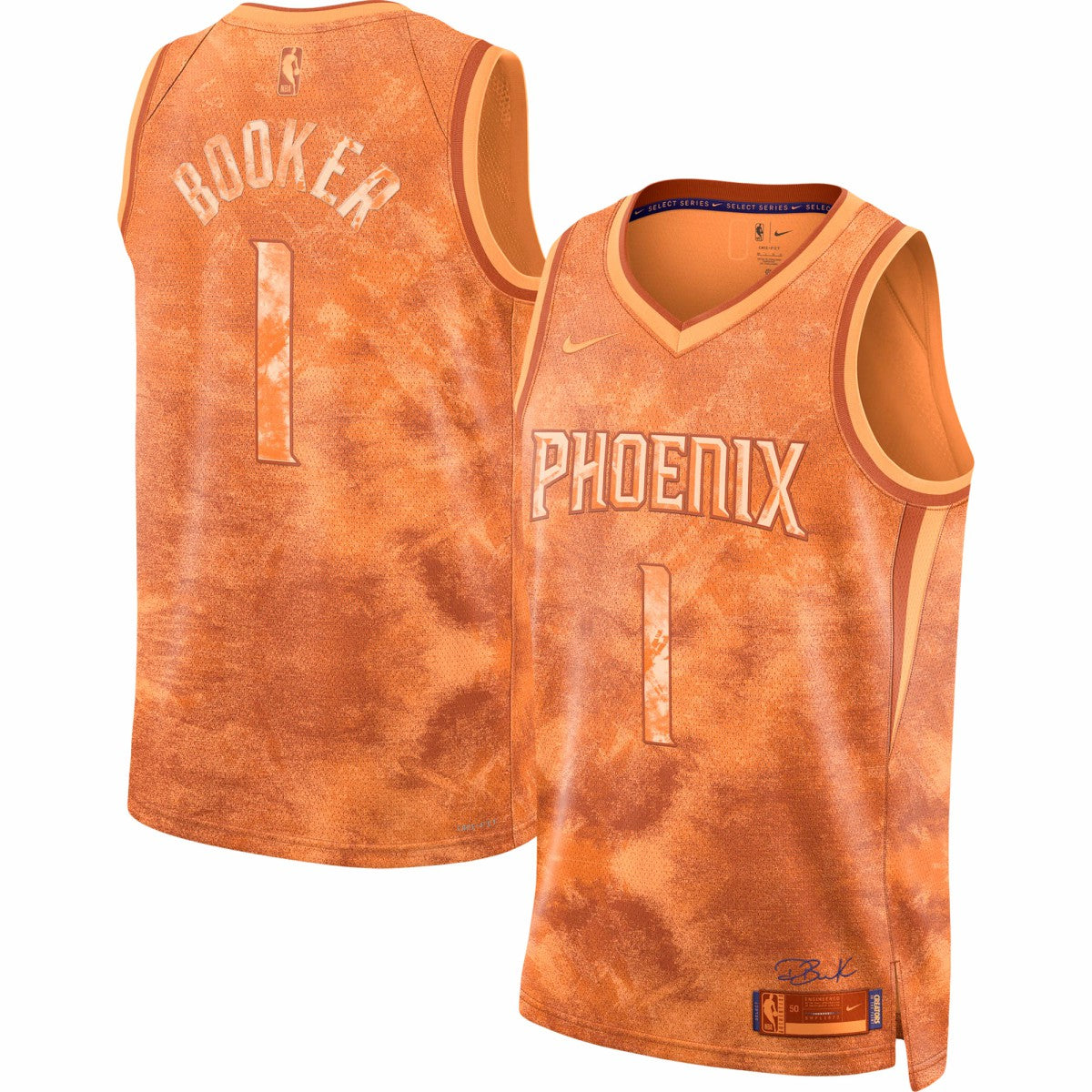 Nike Devin Booker Phoenix Suns Unisex Select Series Swingman Jersey Orange