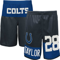Jonathan Taylor Indianapolis Colts Youth Player Name & Number Shorts - Navy - NFL