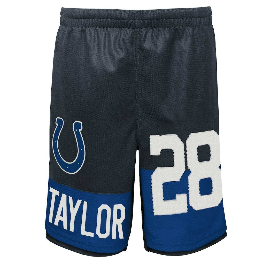 Jonathan Taylor Indianapolis Colts Youth Player Name & Number Shorts - Navy - NFL