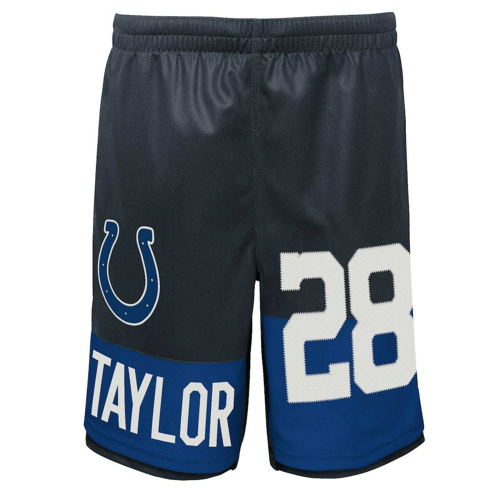 Jonathan Taylor Indianapolis Colts Youth Player Name & Number Shorts - Navy - NFL