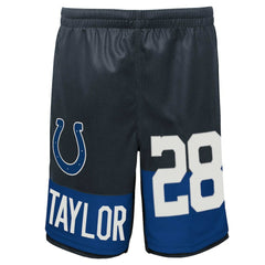 Jonathan Taylor Indianapolis Colts Youth Player Name & Number Shorts - Navy - NFL
