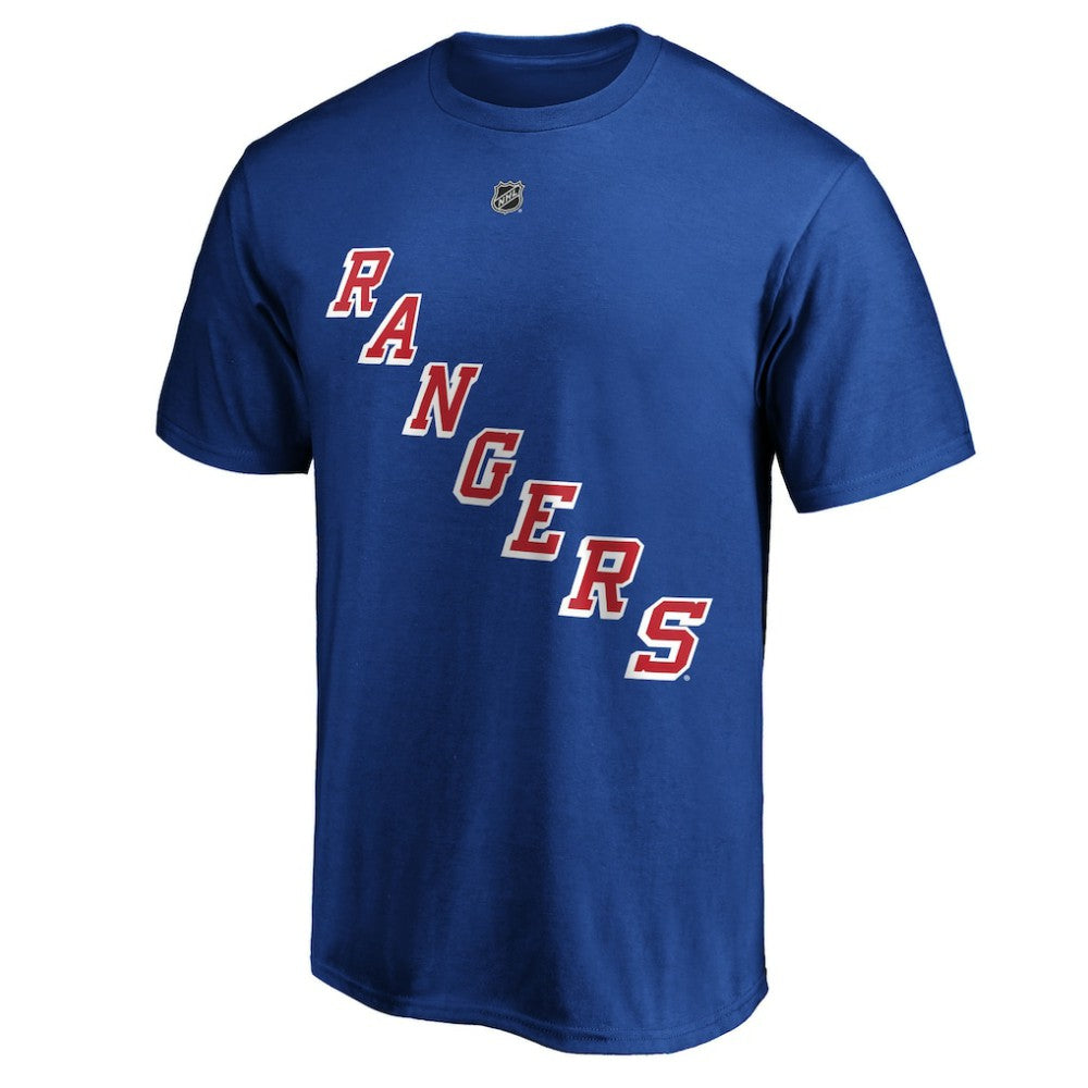 Adam Fox New York Rangers Fanatics Authentic Stack Name & Number T-Shirt - Blue | Fanatics sale