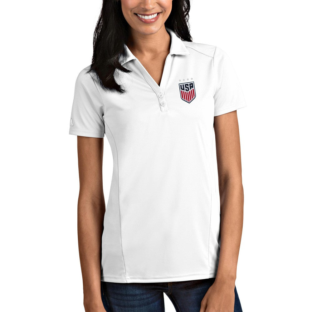 USWNT Antigua Women's Tribute Polo White