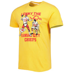 Len Dawson Kansas City Chiefs Homage Unisex Caricature Retired Player Tri-Blend T-Shirt - Gold - NFL